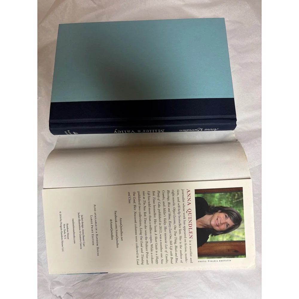 Miller's Valley Anna Quindlen Signed First Edition Hardcover 2016 Fiction Book